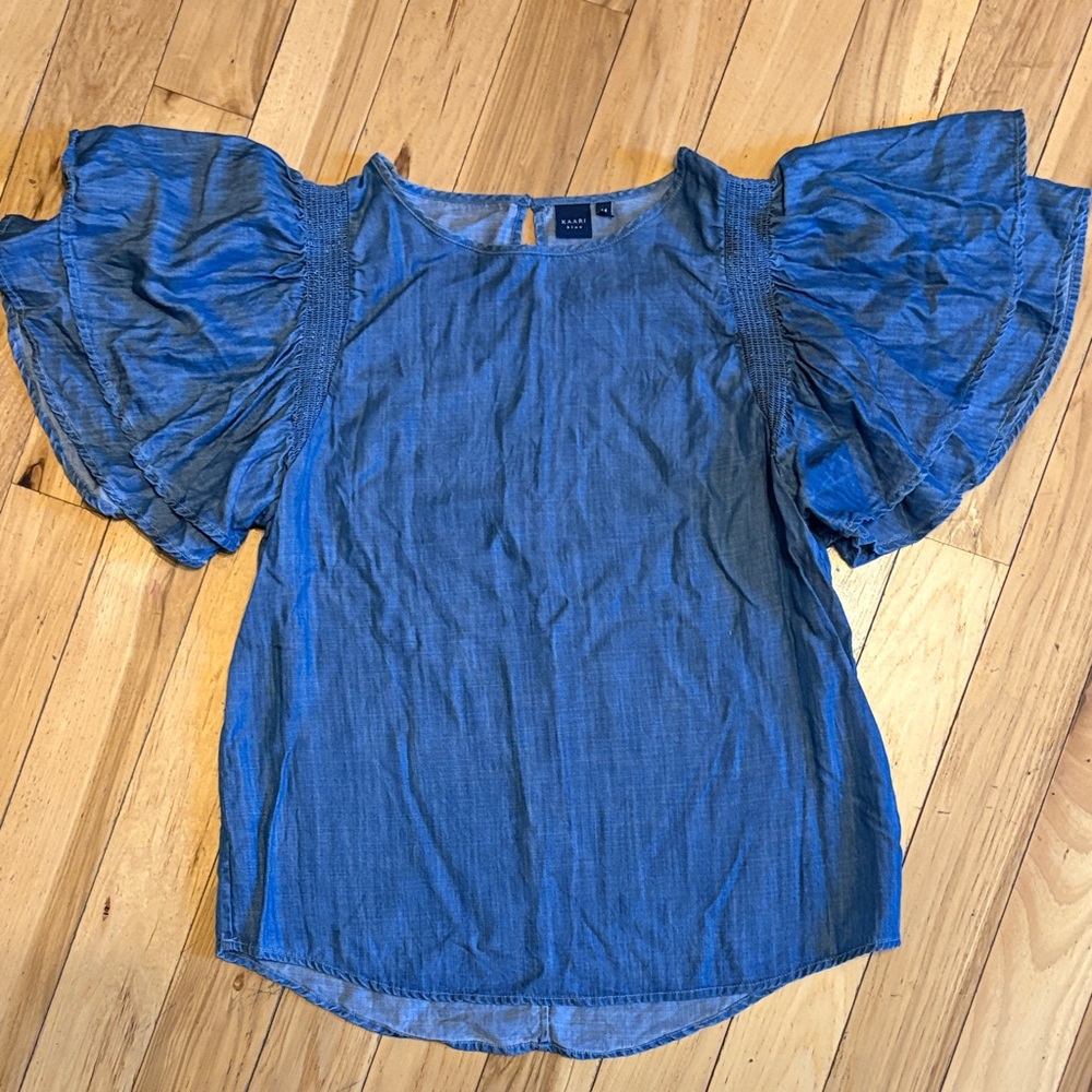 Kaari Blues Ruffle Sleeve Blouse